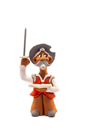 Figura Don Quijote de La Mancha ceramica con lanza