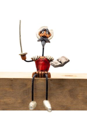 Figura Don Quijote de La Mancha ceramica sentado