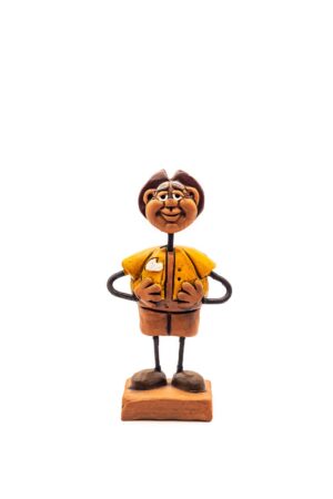 Figura Sancho Panza ceramica camisa amarillo