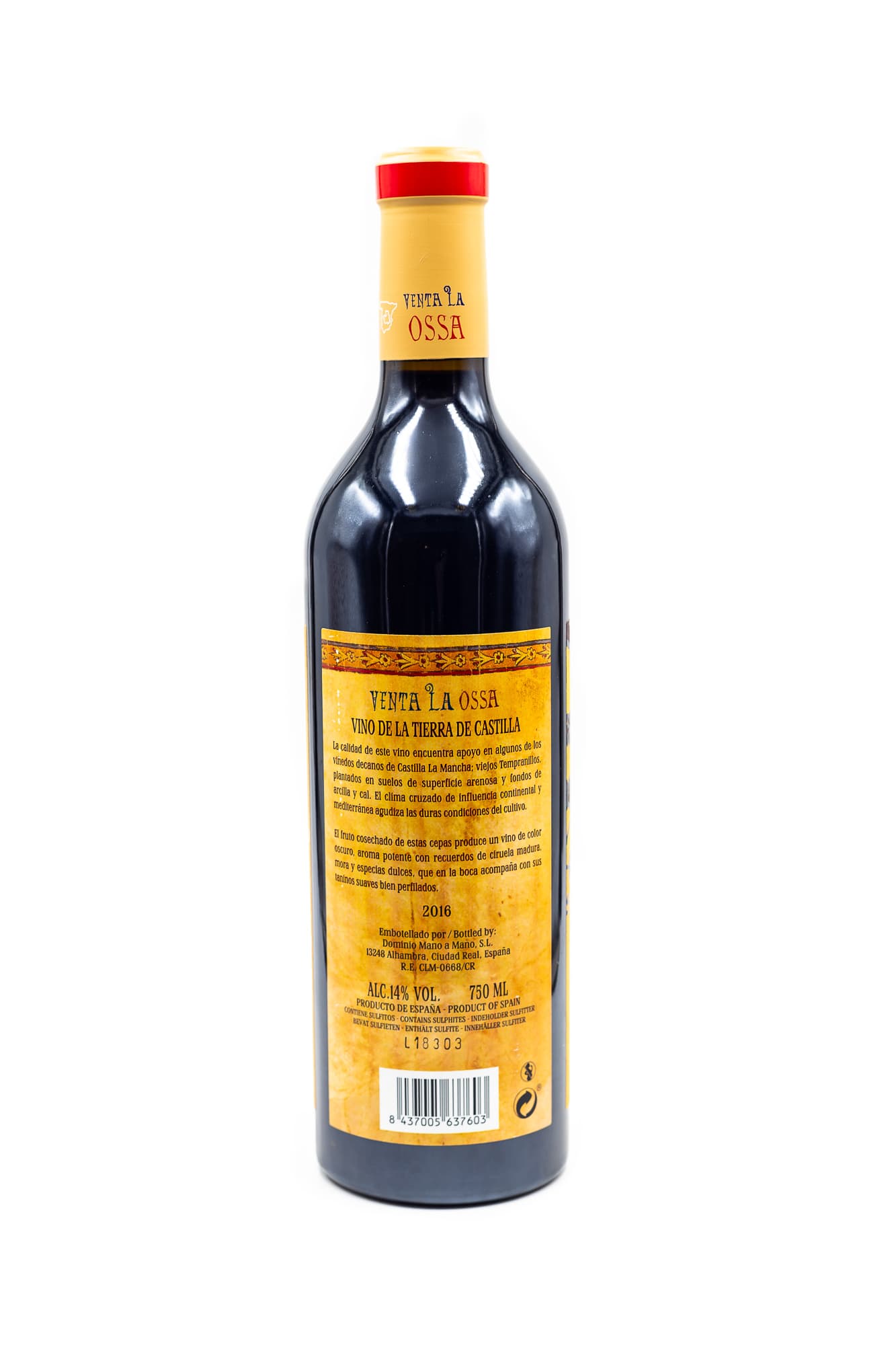 Tempranillo de la del Montiel cl Castilla - Campo DO 75 Tinto de Vino Quesos Ossa Tierras Venta 21,50€/L