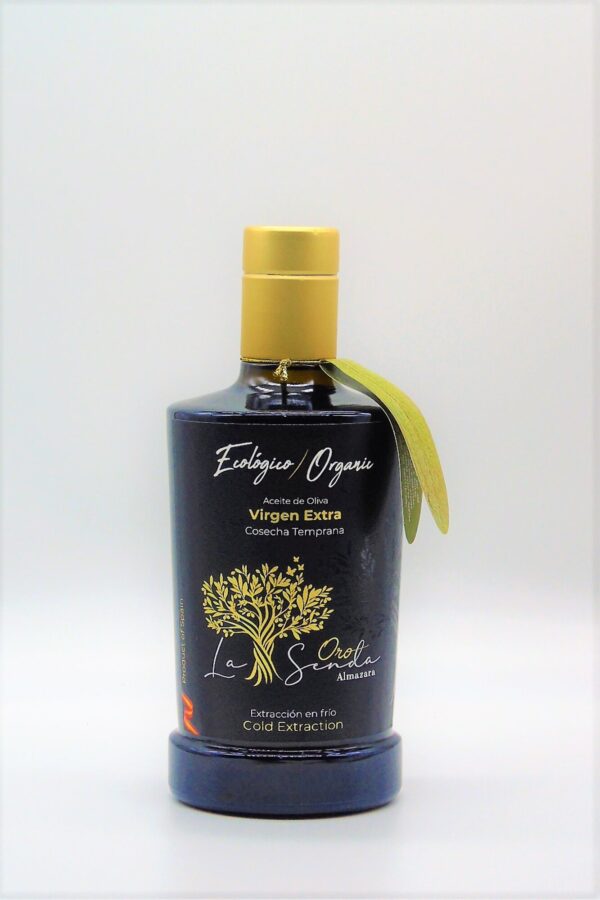 Aceite de oliva virgen extra cosecha temprana, ecológico y organic, marca Oro La Senda